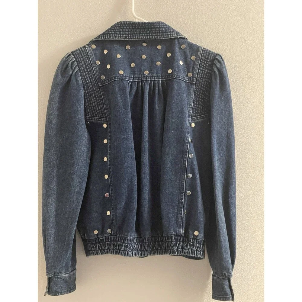 Women’s Izzy Denim Jacket Sz M 38843 Made In Israel 100% Cotton